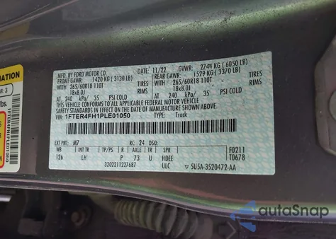 2023 Ford Ranger Xlt from USA, damaged, VIN 1FTER4FH1PLE01050